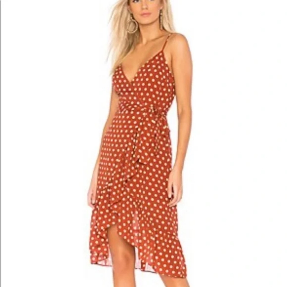 J.O.A. Ruffled Midi Wrap Dress - Picture 4 of 10